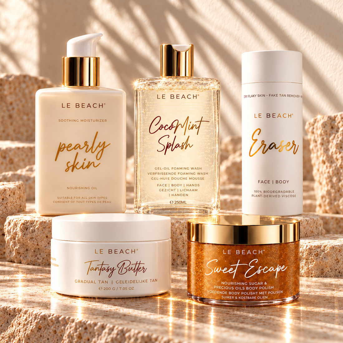 Body Glow Bundle — Tantasy Butter, Pearly Skin, CocoMint Splash & Eraser Glove + FREE Sweet Escape