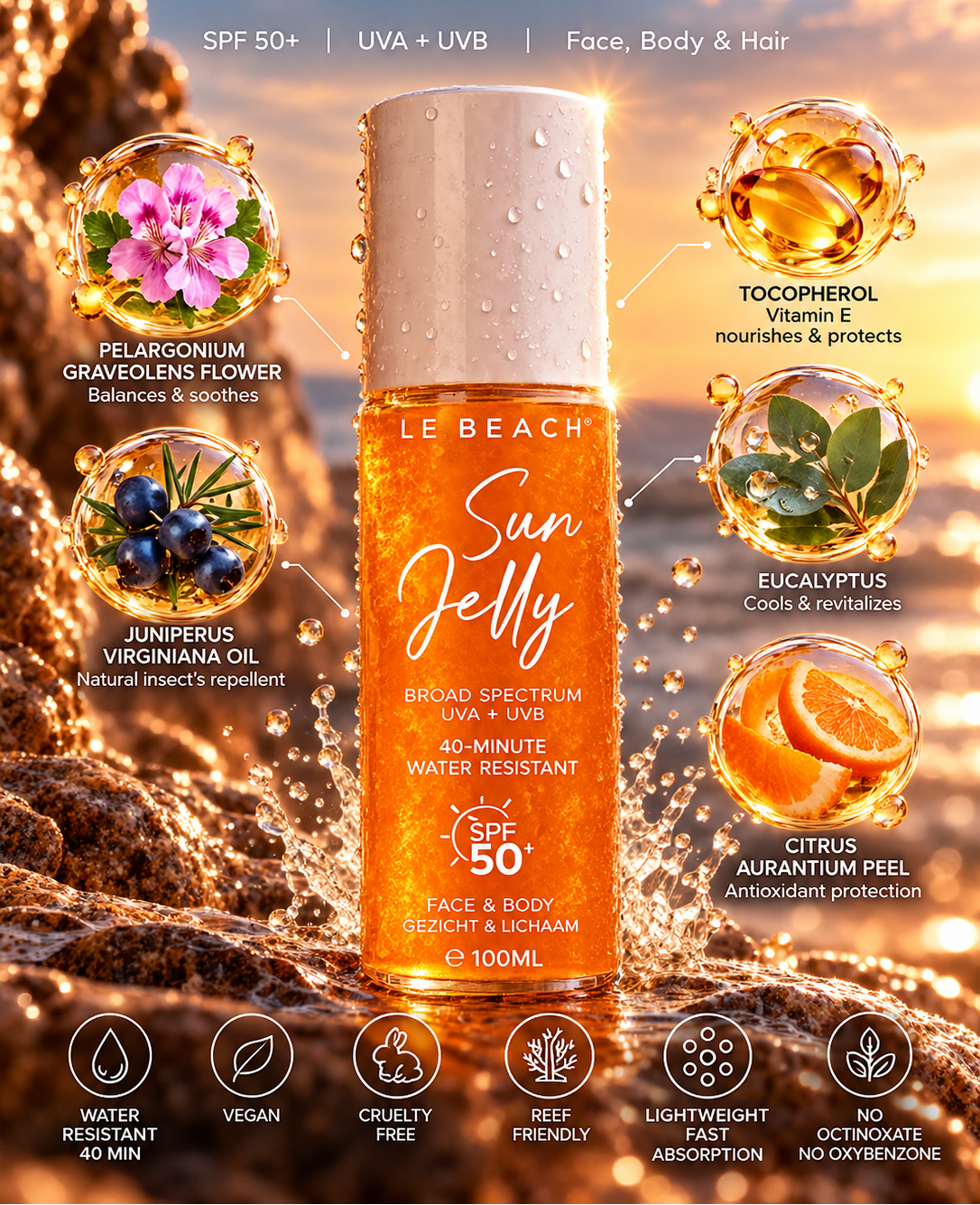 SUNJELLY SPF50+ Face & Body
