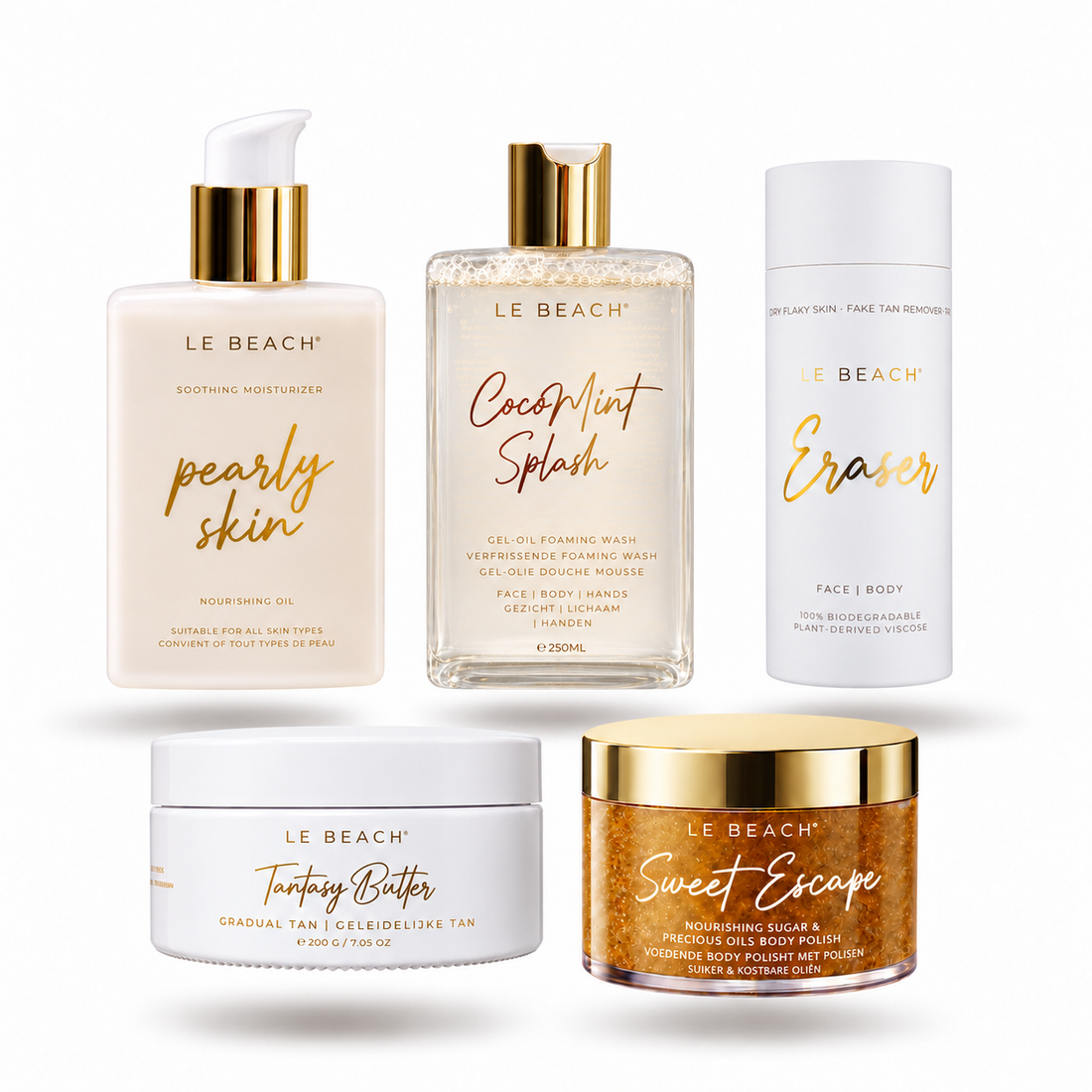 Body Glow Bundle — Tantasy Butter, Pearly Skin, CocoMint Splash & Eraser Glove + FREE Sweet Escape